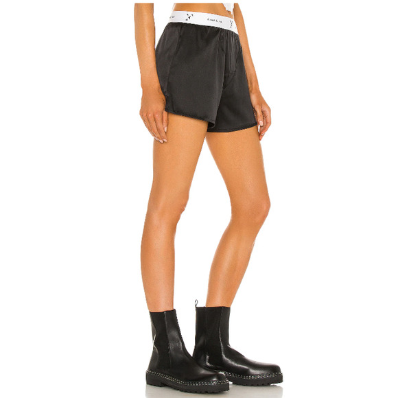 Fleur Du Mal Unisex Washable Silk Boxers in Black, Size Medium - Picture 4 of 11